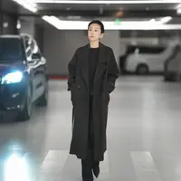 溏朵记 2025冬季新款高端苏力羊绒中长款双面羊绒大衣25711