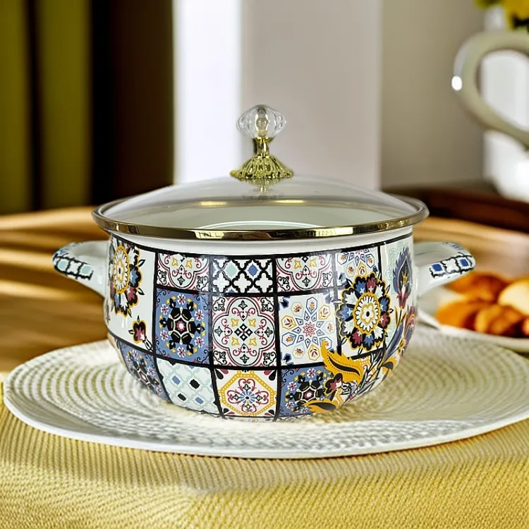 【3.5L搪瓷汤锅】炖锅珐琅搪瓷可明火电磁炉电陶炉燃气灶煤气灶通用