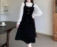 大码新款胖MM甜美遮肉显瘦大码长袖假两件连衣裙女