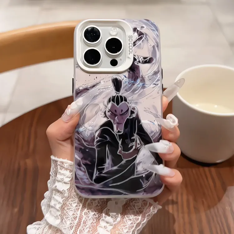 适用苹果16promax磨砂彩银iPhone15手机壳华为mate70可爱防摔哪吒