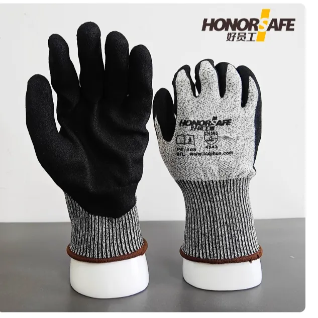 好员工(HONORSAFE) PE-108 13针PE防切割磨砂涂掌手套 防割耐磨