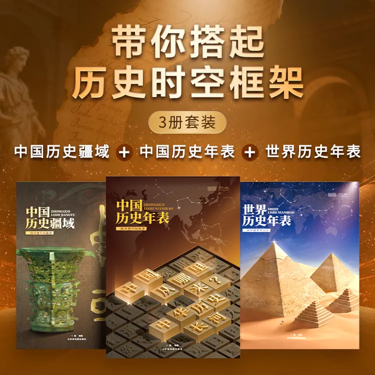 北斗 中国世界及疆域历史年表 (一张图读懂历史)可视逻辑便于记忆商品图