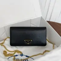 99新 Prada/普拉达 思斯专属 普拉达黑金链条包 FA963