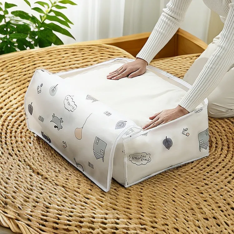 防尘收纳袋PEVA家用透明印花大容量被子保护罩欧式衣柜卧室适用防