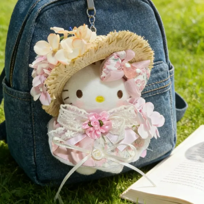 正版HelloKitty庄园花嫁KT挂件三丽鸥毛绒包挂玩偶送朋友生日礼物