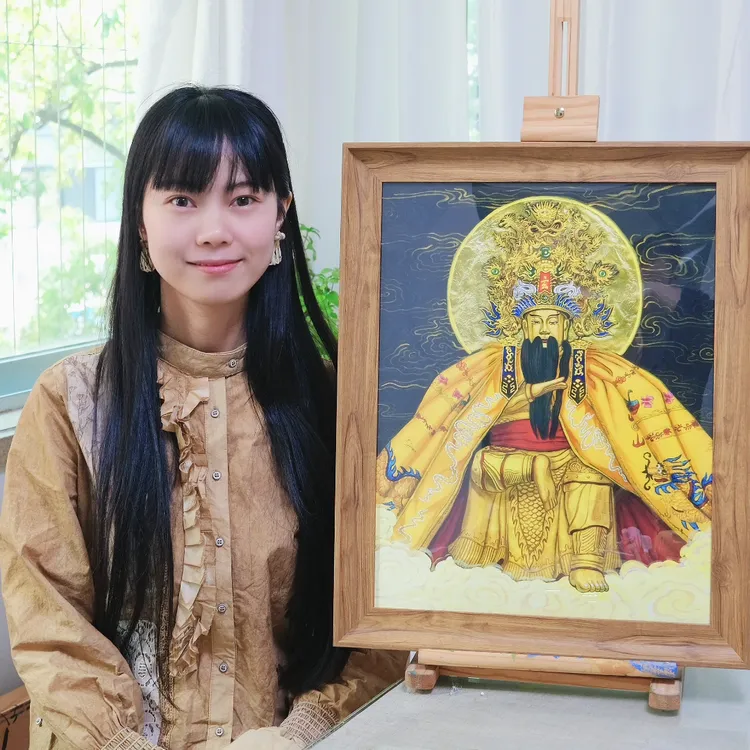 林燕丽绘画玄天上帝  尺寸：A3&18寸 大尺寸收藏级艺术微喷含装裱