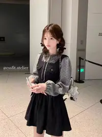 【鹿家】2025春季新款时尚气质宽松显瘦法式女装连衣裙尾货清仓裙子