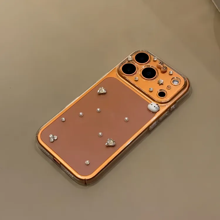 极简点钻kt猫diy适用iPhone17ProMax手机壳苹果16透明15/14/13/12