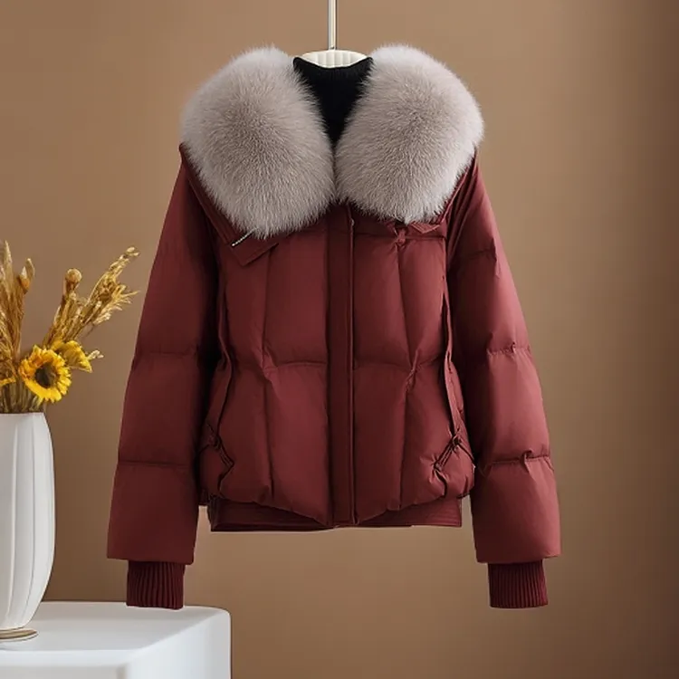 高级感超保暖棉服女冬季新款可拆卸毛领加厚宽松时尚韩版棉袄外套