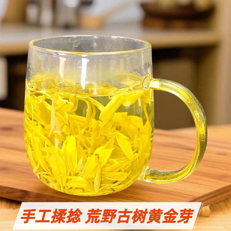 25春茶手工黄金芽（荒野古树揉捻黄金芽H238）原产地高山花香奶香