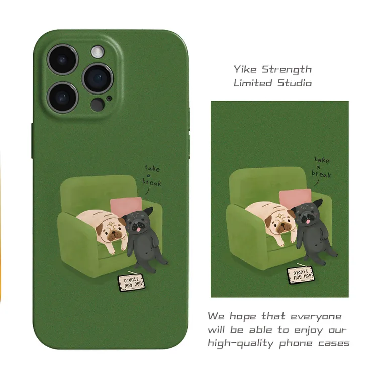 沙皮狗菲林软壳进口光面适用iphone苹果13rpomax/14/16pro