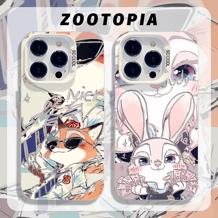 尼克朱迪情侣适用苹果16手机壳新款华为pura70可爱vivo小米15oppo