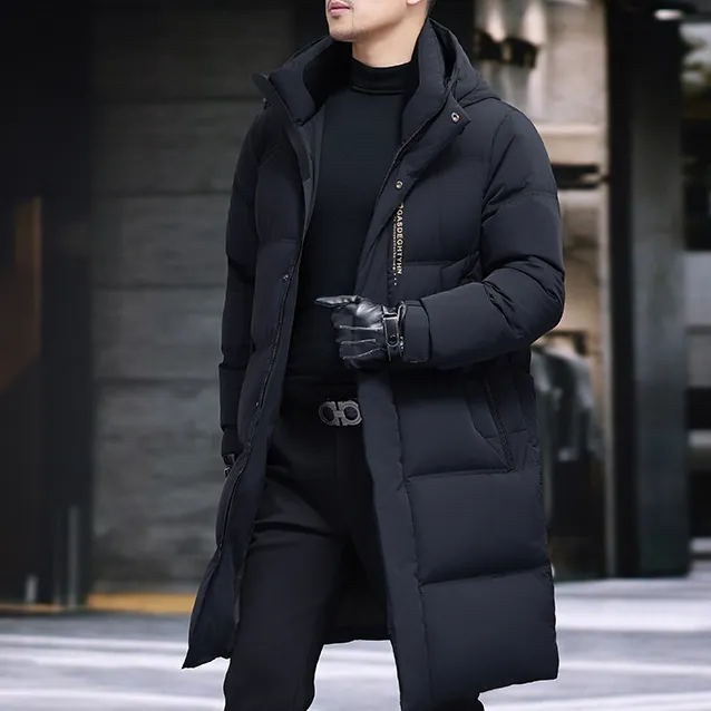 梵基弗奈新款羽绒服加厚保暖中长款过膝防寒服商务休闲冬装外套