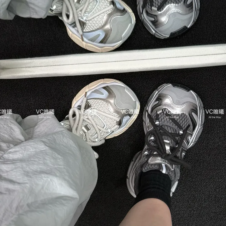 VC唯曦｜超正圆头老爹鞋卡皮巴拉厚底轻跑网面透气运动鞋