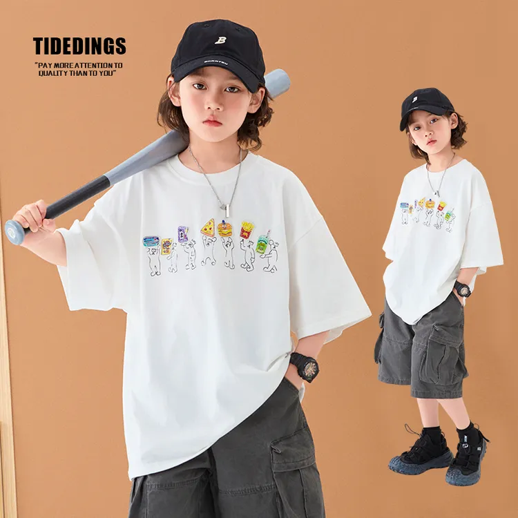 叮叮家童装男童短袖纯棉t恤夏装半袖2025新款男孩夏季上衣25196