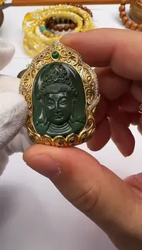 【闪购商品】绿松石吊坠(不含链)18K金镶嵌绿松石 吊坠