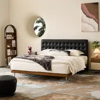 【春哥严选】意式极简实木拉扣头层牛皮主卧室双人大床主卧MYYG