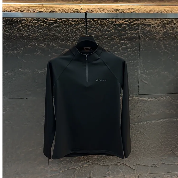 冬季加绒新款时尚休闲百搭半高领长袖卫衣T恤舒适透气上衣1515