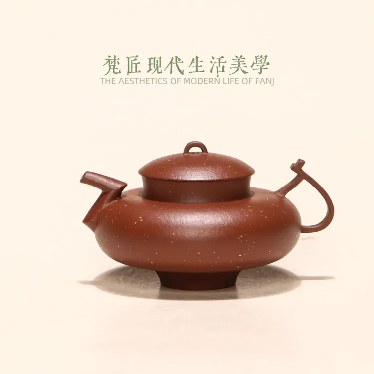【梵匠】「人」系列灵雀·全手工100cc·原矿朱泥宜兴手工非遗紫砂壶