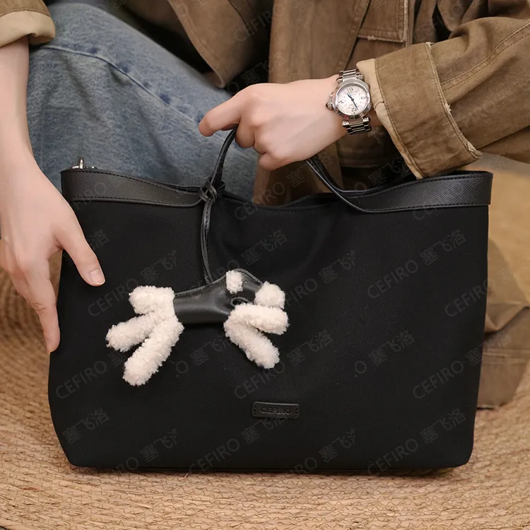 塞飞洛大容量托特包新款简约时尚手拎斜跨百搭女包 1087