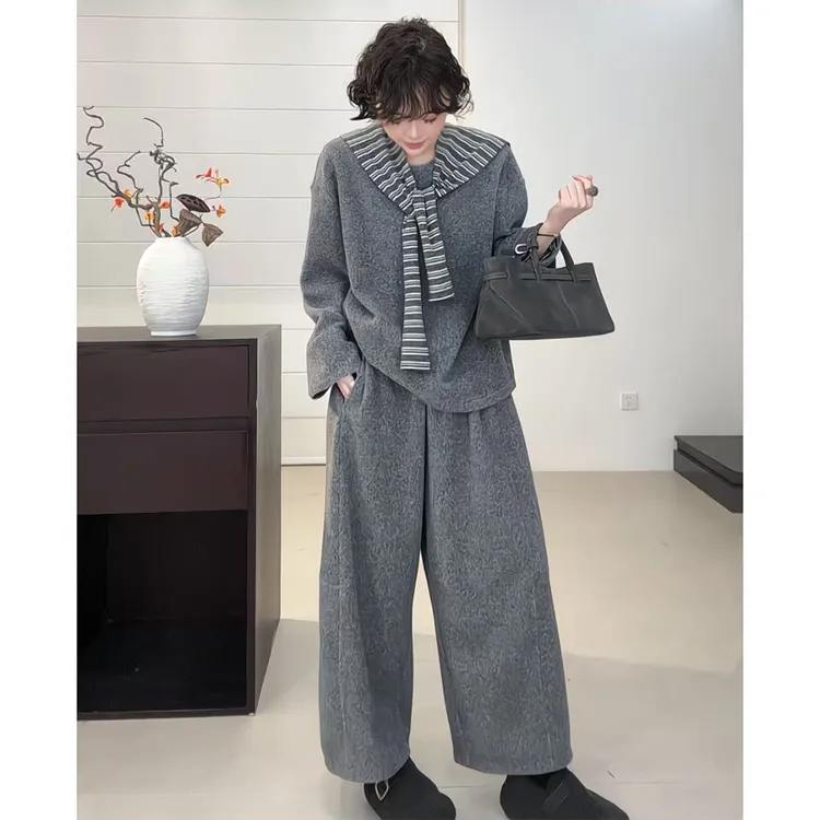 欧尼私服2025秋冬新款极简风气质设计师慵懒风轻奢套装2512C8720