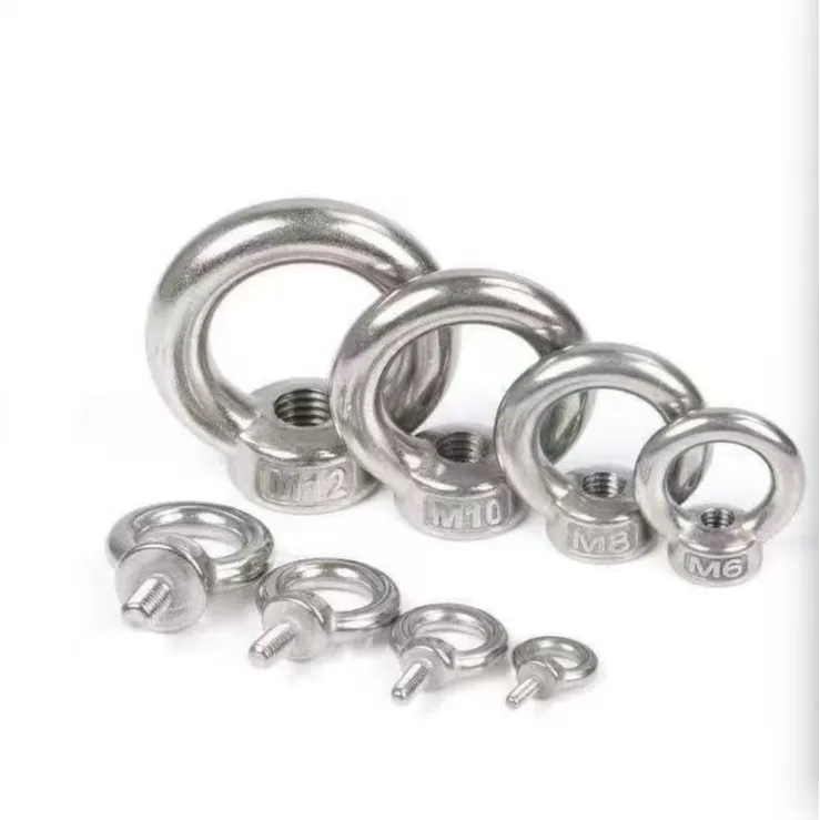 304不锈钢吊环螺丝钉环形带圈螺栓圆环吊环螺丝M4-M24