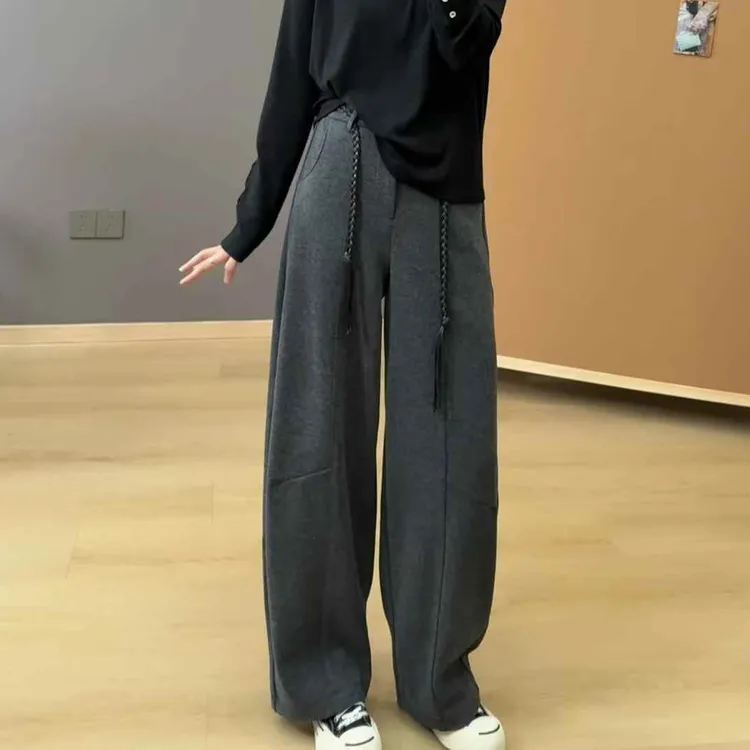 TY1 【随行裤】韩系氛围感洋气百搭兔兔绒随行裤（裤长98）