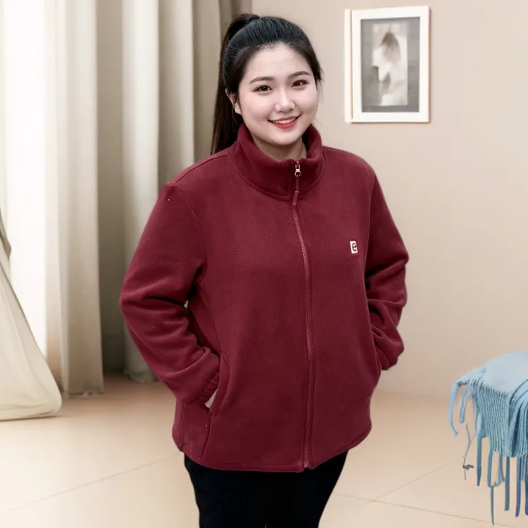 秋冬新款大码立领奥粒绒加厚中老年外套JYMT8835