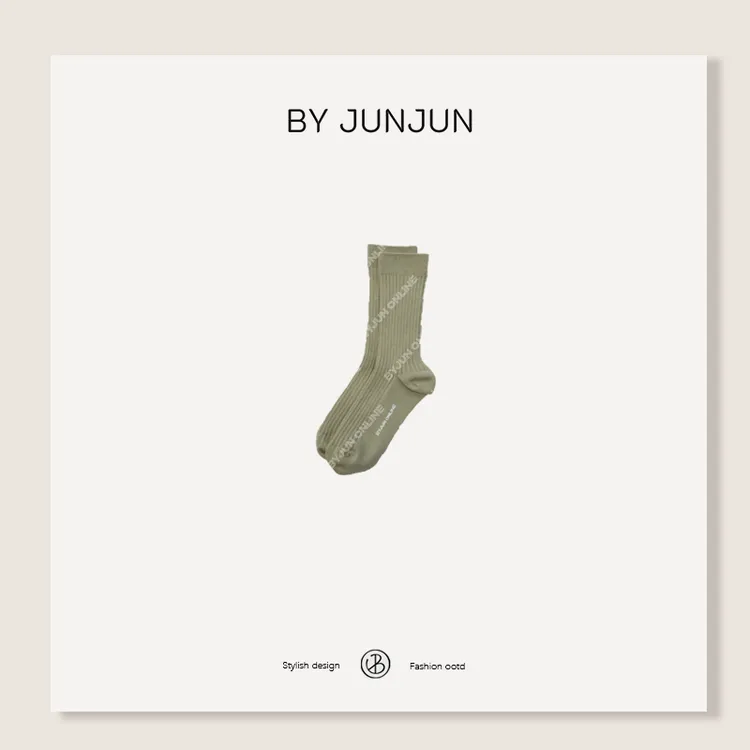 ByJunjun【甘草袜】定纺纱线棉袜C25W0917