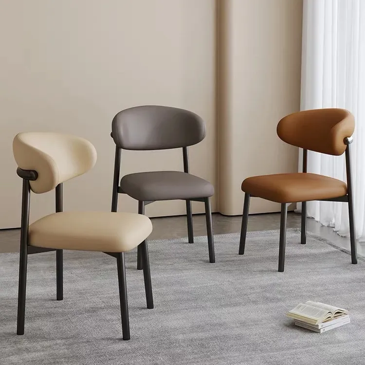 餐椅家用轻奢靠背椅书桌椅饭店餐桌椅子麻将椅餐厅简约高靠背椅子
