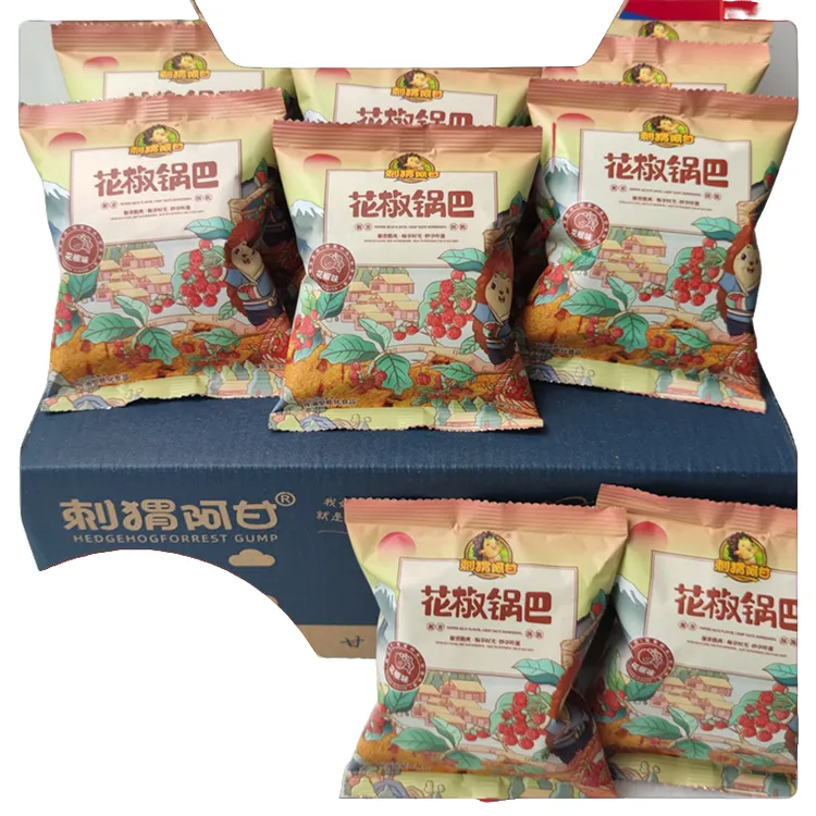 刺蝟阿甘花椒锅巴15gX60袋麻辣味安徽特产小米零食官方店旗舰正品