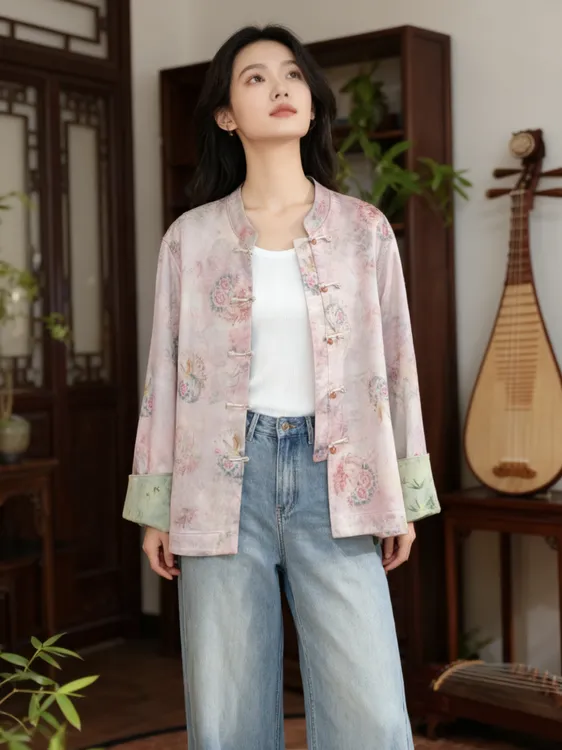 《相映红·双面穿外套》秋季新款复古文艺高定原创新中式国风女款