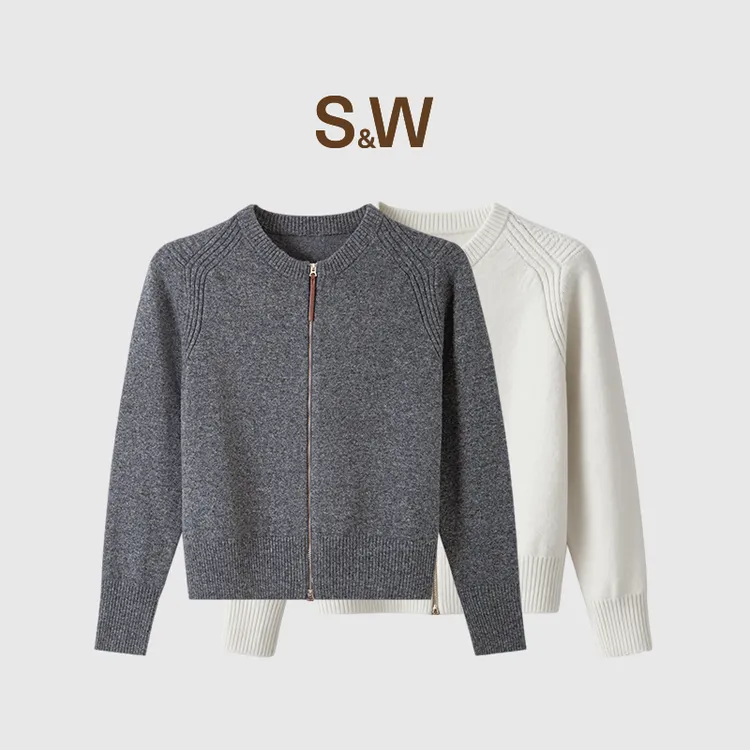 【淼淼专属】SW速惟保暖长袖圆领秋厚款毛针织衫百搭休闲上衣1546