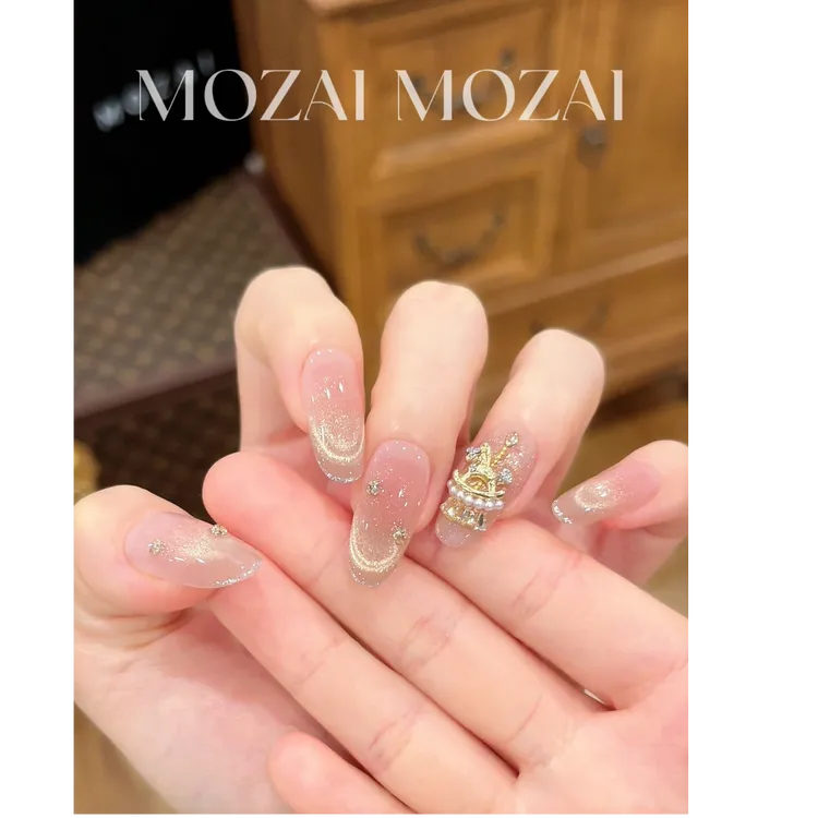 茉哉W【金马呈祥】纯手工定制美甲拆卸穿戴甲A5397