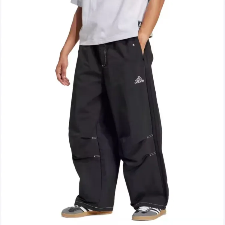 adidas/阿迪达斯Originals三叶宽松纯色阔腿伞兵裤休闲裤JD5415
