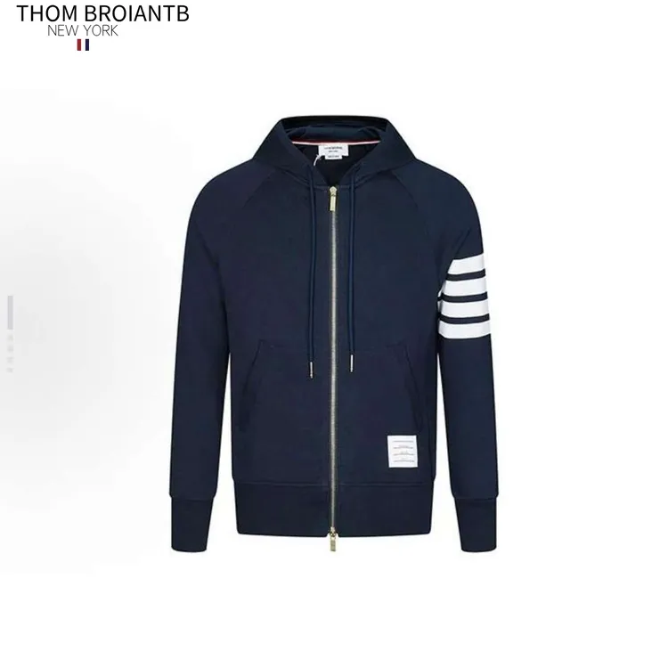 THOM BROIANTB【官方正品】TB格雷系经典四条纹连帽卫衣