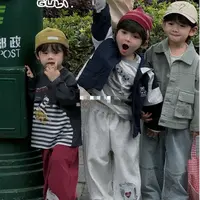 桂哥秋2025时尚卡通·韩【F66-F90】印花儿童牛仔裤男童百搭简约韩版