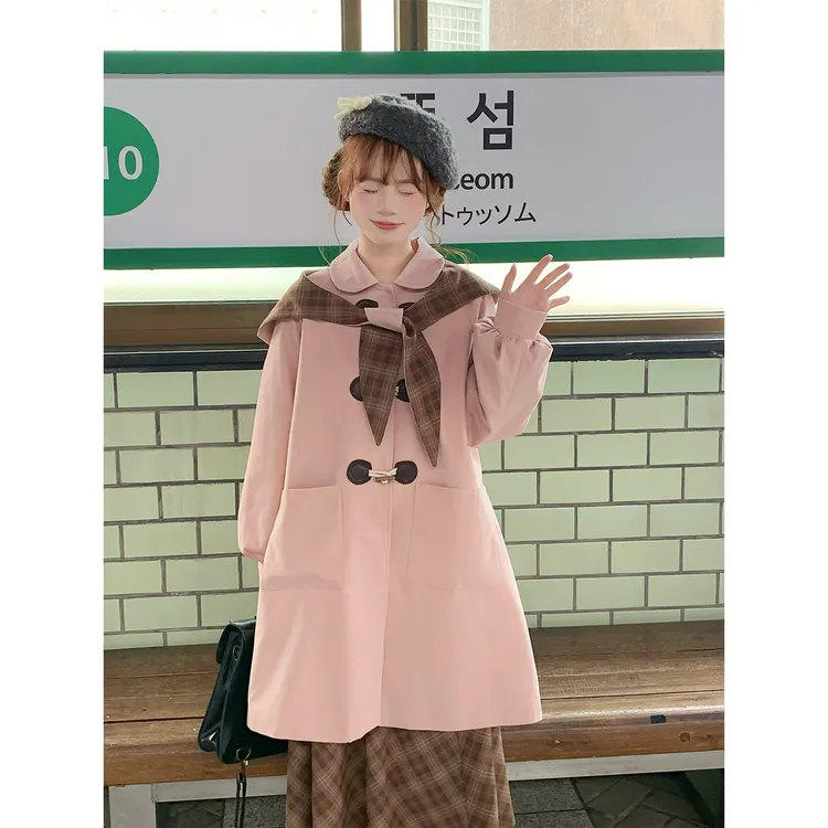 sinsingirl 草莓巧巧 粉色拼格子套装 外套+半身裙