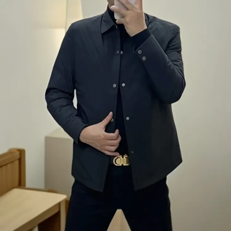 秋冬季新款男士棉服2025纯色百搭行政保暖韩版外套棉衣男商务休闲