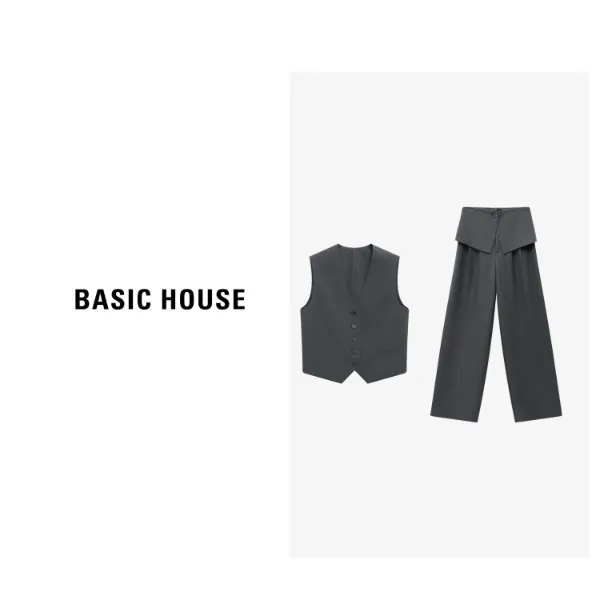Basic House/百家好秋季百搭时尚套装B0625B5KUT2 B0625B5IVL2