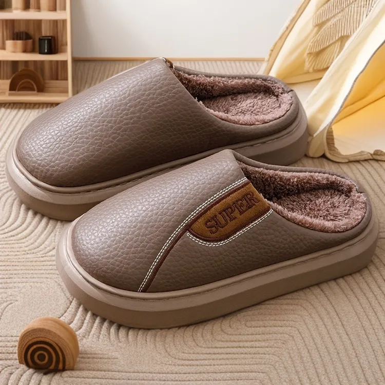 室内外穿新款踩大码特大码加厚情侣冬家居棉拖鞋冬季2025感屎