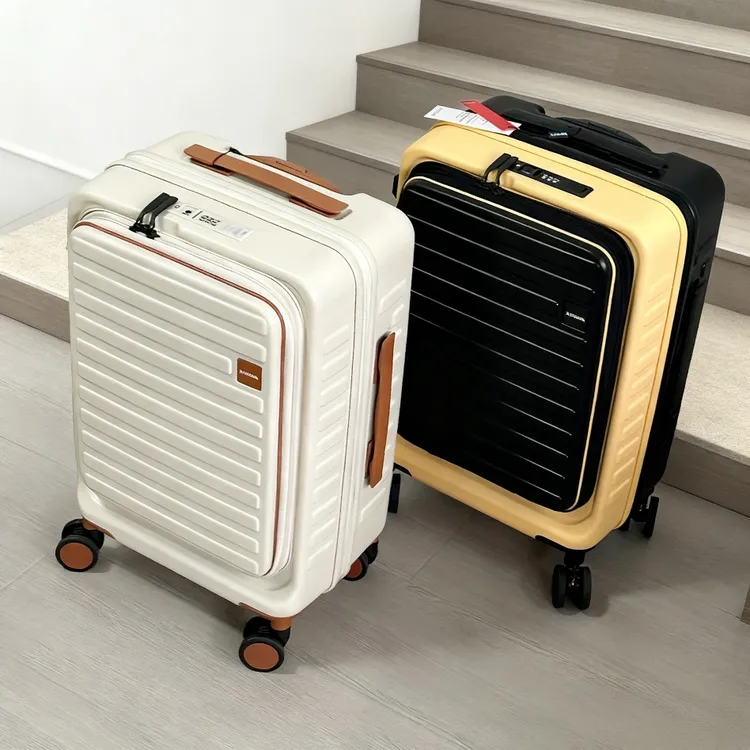 出口撞色大容量29行李箱万向轮多功能拉杆箱前置旅行箱密码箱20寸