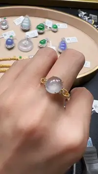 18K金镶嵌戒指翡翠KDF0910-040