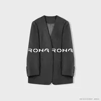 溶溶S【知性作派】RONGRONG 绵羊毛山羊绒混纺极简老钱风西装51216