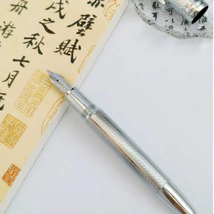 柠檬研新品M8鱼骨纹活塞金属钢笔书法练字刀锋长刀研笔尖手工打磨
