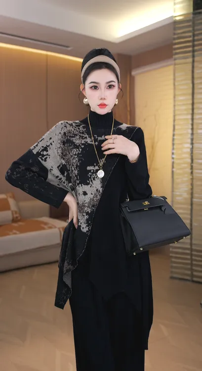 加厚保暖【梦君】秋冬必备时尚高端大气上档次高档毛衣上衣-9108#