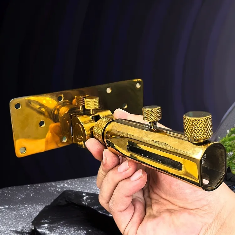 首富青大物前置炮台不锈钢青鱼钓箱炮台座配件中置炮台镜光黄金版