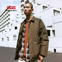【80%鸭绒】Vans范斯官方DOWNCOACH JACKET男子羽绒夹克棕色QR9EMP