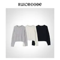 【RUIORCODE】内外兼修羊毛绞花纹理套头圆领针织衫 理性消费#