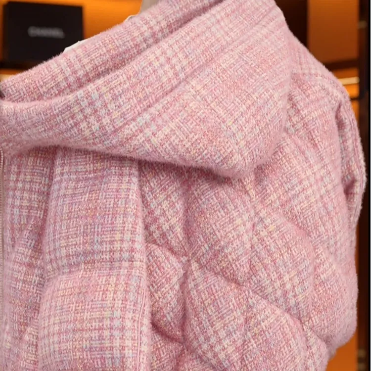 香朵儿【粉红佳人】2026秋冬季新款保暖气质时尚外套女面包服外套